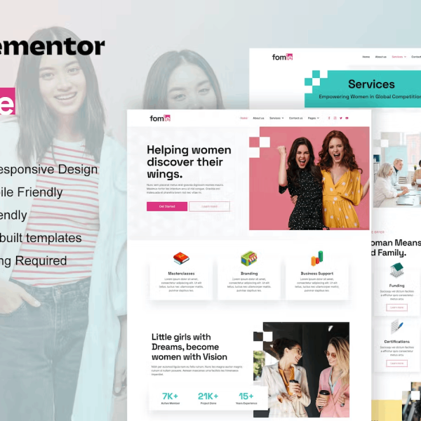 Fomie and Business Woman Elementor Template Kit