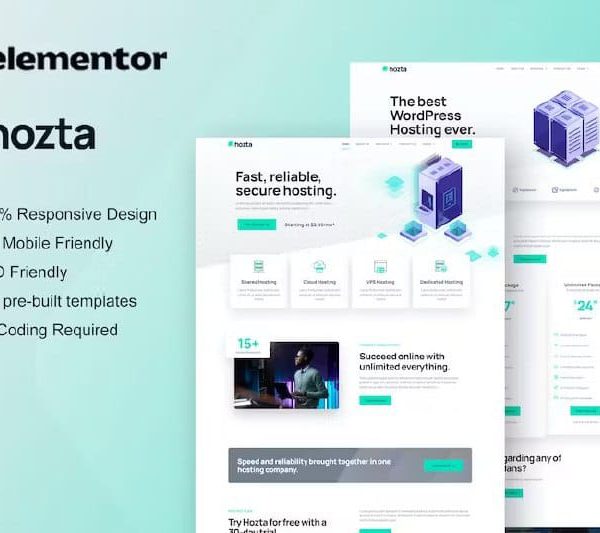 Hozta - Web Hosting Service Elementor Template Kit