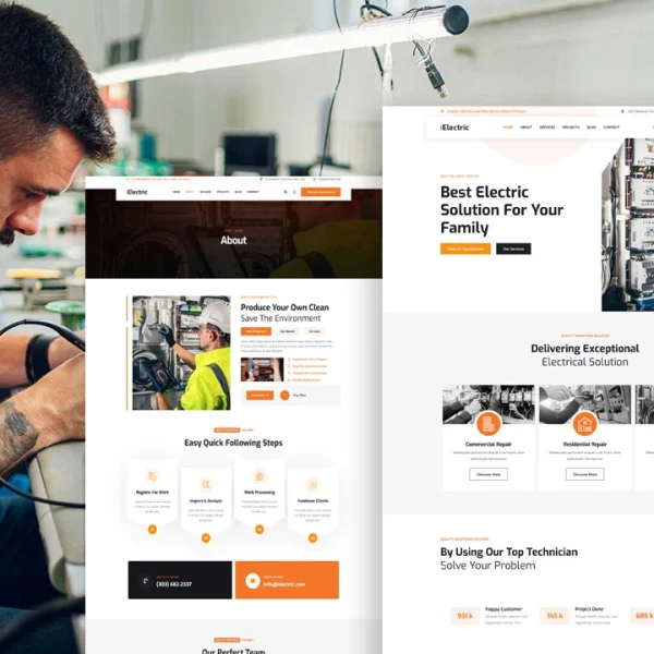 iElectric: Elementor Template Kit for Electrician & Electrical Services