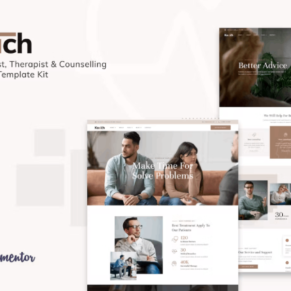 Koach – Life Coach and Counseling Elementor Template Kit
