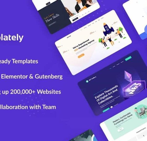 Templately Templates Cloud for WordPress Lifetime License | One Time Payment