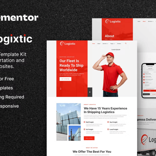 Logixtic – Transportation and Logistic Elementor Template Kit