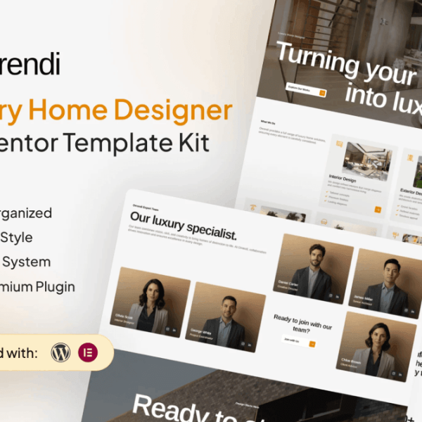 Orrendi – Luxury Home Designer Elementor Template Kit