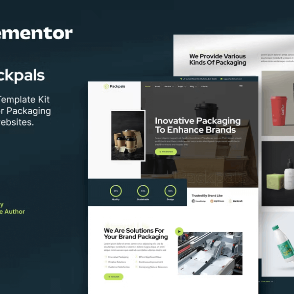 Packpals and Packaging Company Elementor Template Kit