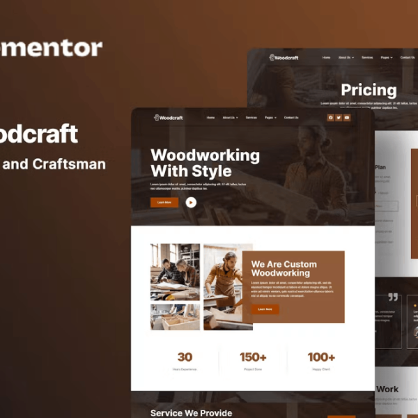 Woodcraft - Carpenter and Craftsman Elementor Template Kit