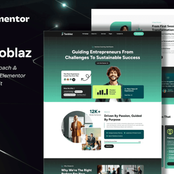 Taoblaz – Business Coach & Consulting Elementor Template Kit