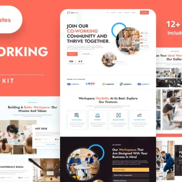 Deskmates – Elementor Template Kit for Coworking Spaces
