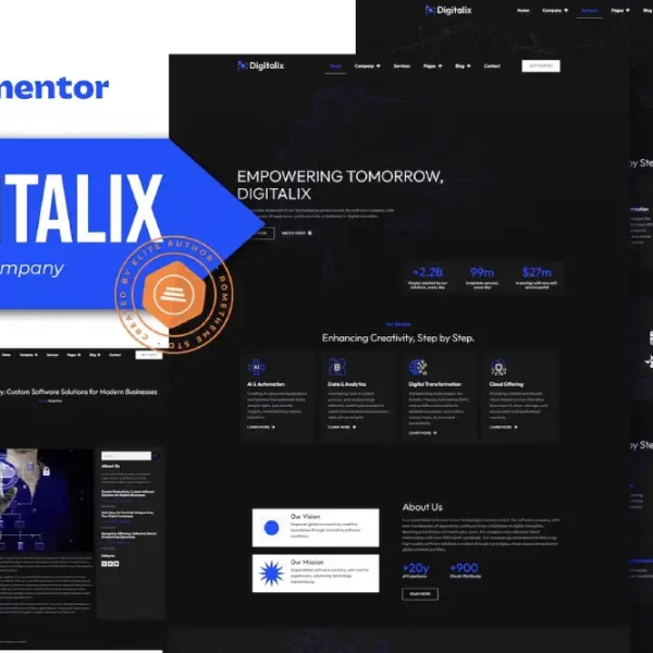 Digitalix – Elementor Pro Template Kit for Software & SaaS Companies