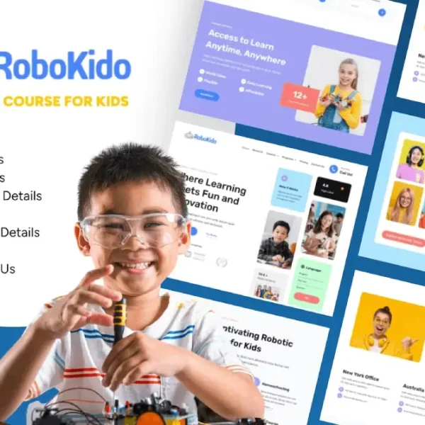 Robokido – Elementor Template Kit for Kids’ Online Learning Courses