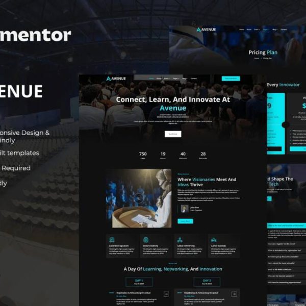Avenue: Elementor Template Kit for Events & Conferences