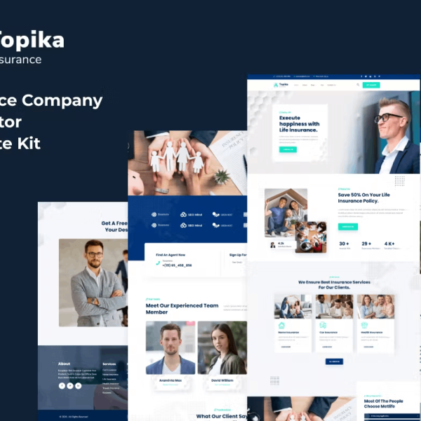 Topika and Insurance Agency Elementor Template Kit