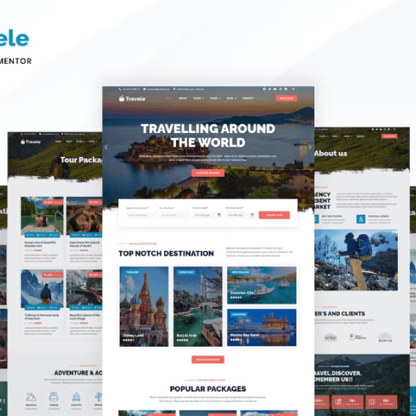 Travele – Travel and Tour Agency Elementor Template Kit