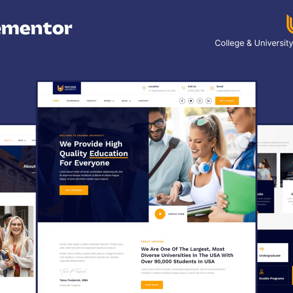 Urayana – University and College Elementor Template Kit
