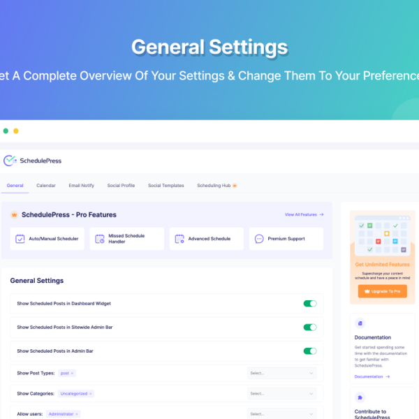 SchedulePress Pro (WP Scheduled Posts Pro) | Lifetime License
