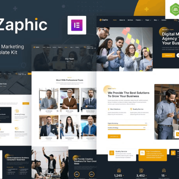 Zaphic – SEO and Digital Marketing Agency Elementor Template Kit